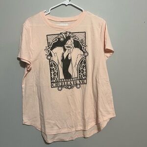 Disney Cruella De Vil Peach Tee